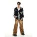 Loom Loom Mi Xian Clothing Unisex Trendy Brand European And High Cardigan V-Neck Sweater American Street Style Versatile Couple_viptrois.com