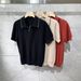 Men's Clothing Summer High End Style Breathable Men's Contrast Color Lapel Knitted Polo Shirt Casual Versatile Short Sleeved Men's T Shirt_viptrois.com