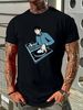 DJ Spock T-Shirt Mens Funny Deejay Decks Vinyl Dance Music House Homme Breathable Stylish Streetwear Casual Versatile Graphic Comfortable Fashion_viptrois.com