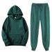 Men's Clothing Hoodie Trousers Suit Winter Plus Velvet Warm Fashion Color Matching Casual Sports Suit_viptrois.com
