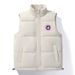 Trendy Quilted Sleeveless Jacket – Lightweight Puffer Vest With Abstract Print For Streetwear & Casual Wear (M-5XL, Black/White)_viptrois.com