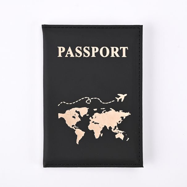 Plain Skin-feel Pu Passport Cover Passport Holder Ticket Holder Passport Passport Holder For Overseas Travel And Passport Storage Protection_viptrois.com