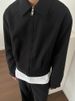 Gray Short Padded Shoulder Lapel Blazer For Men Korean Style Simple High-end Loose Casual Versatile Jacket Top_viptrois.com