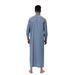 New Muslim Arabic Robe Cross-Border Trade Men's Clothing Long Shirt Stand Collar Pocket_viptrois.com