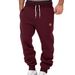 "Men's Relaxed-Fit Sweatpants – Euro-American Streetwear Casual Pants With Fleece Lining (Black/Army Green/Navy Blue, S-XXXL)"_viptrois.com