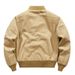 Men's Clothing pure cotton workwear washed jacket men's spring and autumn casual all match baseball jacket_viptrois.com