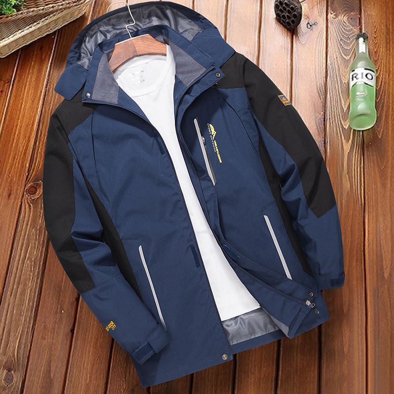 Men's Clothing outdoor jacket waterproof breathable single layer jacket plus size mountaineering ski suit_viptrois.com