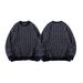 Men's Clothing Jacquard Knit Sweater Autumn/Winter Original Streetwear Geometric Knit Sweater - Oversized Crewneck Pullover In Navy Blue_viptrois.com