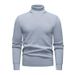 Men's Fleece-Lined High Neck Sweater – Slim Fit Thermal Pullover For Winter (8 Colors) – Stretch Polyester Base Layer With Ribbed Hem_viptrois.com