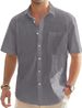 Men's Clothing New Men's Cotton And Linen Short Sleeve Shirt Casual Button Shirt Beach Summer Tops With_viptrois.com