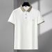 Men's Clothing Men's Short Sleeved Polo Shirt Summer Light Luxury Business Casual Tops Embroidered Lapel Middle_viptrois.com