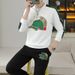 Embroidered casual sweatshirt set with men's trendy brand 2023 autumn new men's sports two-piece set_viptrois.com