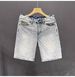 Men's Clothing Retro Distressed Denim Shorts Straight Loose Versatile Shorts_viptrois.com