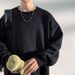 Loom Autumn Winter Versatile Jacquard Textured Sweatshirt Light High-end Lazy Style Trendy New Men's Top For Teenagers_viptrois.com