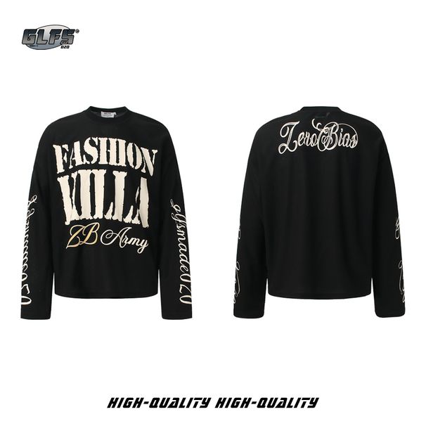GLFS Preppy Style Waffle Gorilla American Letter Sweatshirt Autumn New Arrival Gothic Streetwear Long Sleeve for Men And Women_viptrois.com