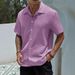 Men's Clothing Summer Short Sleeved Men's Shirt Breathable Lapel Sports Casual Shirt_viptrois.com