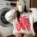 2023 New Skull Hoodie Hip Hop Sweatshirt For Women Loose Street Style Zipper Cardigan Y2K Jacket_viptrois.com