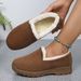 Women's new snow cotton shoes low top warm autumn and winter women's cotton shoes toad shoes fashionable one step comfortable soft bottom snow_viptrois.com