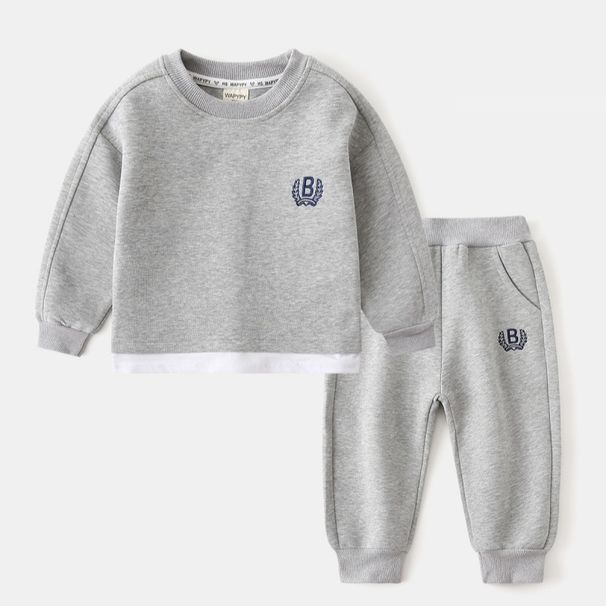 Mother & Kids Fashion Korean Suit New Children's Sweatshirt Sports Pants Two Piece Suit Boys Two Piece Sports Suit Trendy_viptrois.com