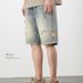 Cowboy Shorts Men's American Workwear Casual Five Pot Mid Length Pants Trendy Brand Loose Straight Tube 2024 Summer_viptrois.com