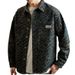 Denim Jacket Men's Large Size Trendy Brand Spring And Autumn 2024 New Retro Washed Jacquard Lapel Shirt Casual Shirt_viptrois.com