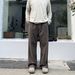 Men's Clothing Woolen Thickened Old Money Style Drape Wide Trousers Soft Glutinous Knitted Straight Cleanfit Trousers_viptrois.com