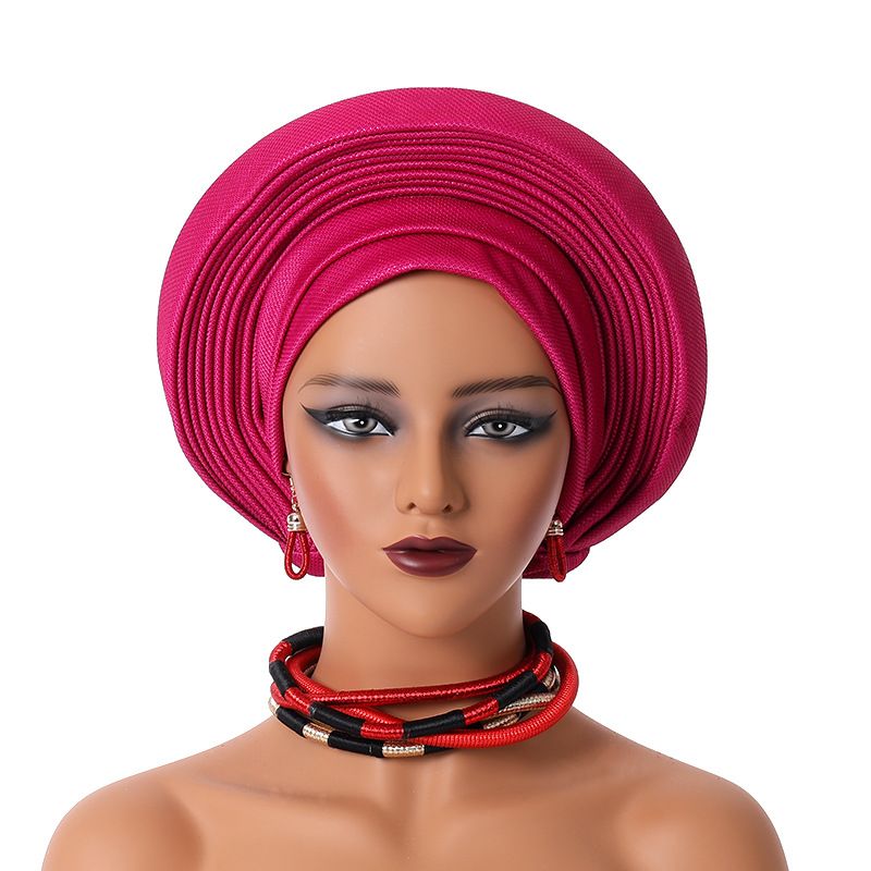 hot sale heavy industry bright silk layered strap hat Nigeria wedding party Baotou hat African hat_viptrois.com