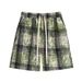 Men's Retro Casual Tie Dye Plaid Shorts Summer High Street Fashion Loose Five Point Beach Shorts Trendy Versatile_viptrois.com
