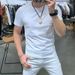 Men's Clothing Fashion Boys Round Neck Heavy Cotton Short Sleeves Summer New Style Printed T Shirt Youth Half Sleeve Tops_viptrois.com