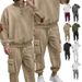 Men's Clothing Casual Knitted Small Plaid Trousers Sweatshirt Suit European And American Foreign Trade Sportswear Two Piece Suit_viptrois.com