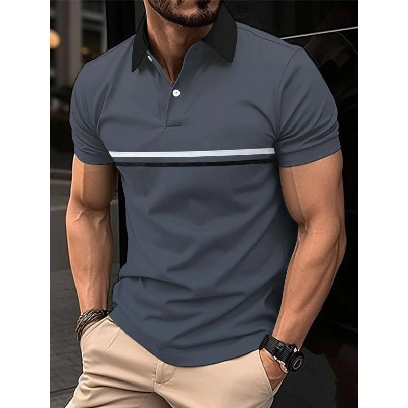 2025d Summer Quick Sale 3D Button Digital Print Men's Sports Polo Shirt_viptrois.com