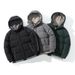 Men's Winter Hooded Cotton Jacket - Loose Fit Thickened Warm Coat For Casual Wear (Khaki, Grey, Green, Black, Blue)_viptrois.com