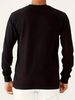 Men's Long Sleeved Round Neck Black T-shirt Top Loose 100 Cotton King Print_viptrois.com