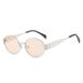 Oval Sunglasses For Men & Women - Small Round Metal Frame Fashion Shades UV400 Protection Lightweight Retro Glasses_viptrois.com