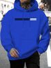 Autumn And Winter Men's Long Sleeved Hooded Round Neck Black T-shirt Top Loose Casual Hoodie_viptrois.com