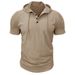boy Cross-Border Sports Fitness Men's Short-Sleeve T-Shirt European And Hoodie Top Foreign Trade American Style Henley Shirt_viptrois.com