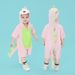 New Summer Style 0 3 Years Old Baby Hooded Romper Dinosaur Shape With Three Dimensional Tail One Piece Romper_viptrois.com