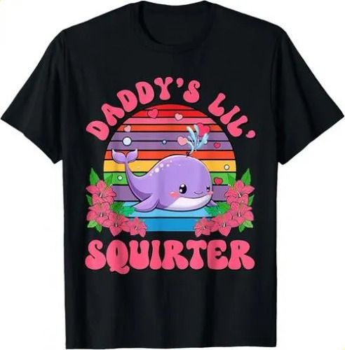 T-shirtwomen Inappropriate 2026 Funny Daddy_s Lil Squirter Embarr_viptrois.com