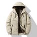 Medium And Long Hooded Jacket, Cotton-padded Jacket, Warm Cotton-padded Thickened Cotton-padded Jacket, Fashionable Cotton-padded Jacket._viptrois.com