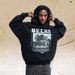 American High Street Style Distressed Oil Painting Print Fleece-lined Autumn And Winter Hooded Sweatshirt, Trendy_viptrois.com