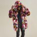 Pulse European And American Foreign Trade Hot-Selling Fox Men's Rainbow Mid-Length Hooded Fur Coat_viptrois.com