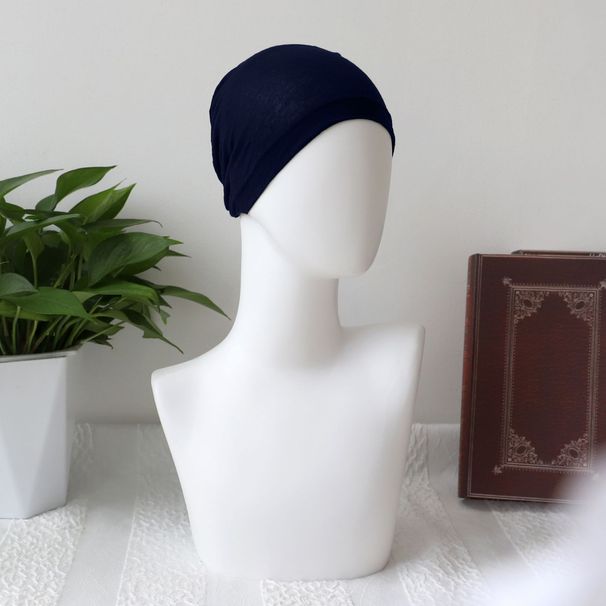 Women's Hijab solid color modal cotton mercerized cotton bottoming hat headscarf hat comfortable breathable elastic_viptrois.com
