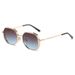 Men's Sunglasses Personalized New Retro Round Frame Metal Fashion Women's Sunglasses Trendy Gradient Lenses Versatile Simple Sunglasses_viptrois.com