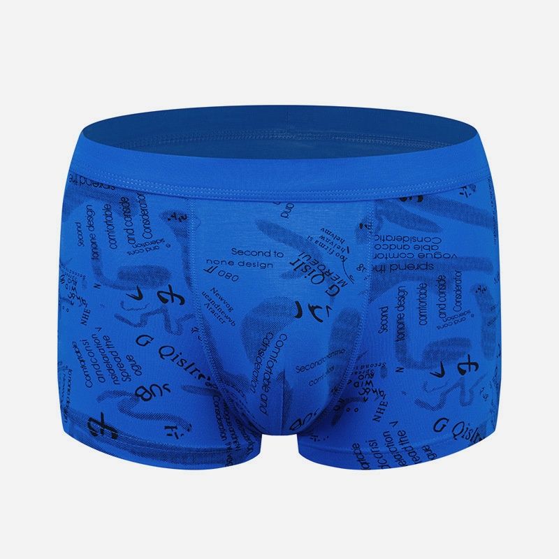 Pulse Foreign Trade Cross-Border Factory Direct Sale Modal Men's Comfortable Breathable Plus Size Underwear Printed Briefs_viptrois.com