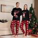 Christmas Fawn Snowflake plaid family Christmas print home suit set_viptrois.com