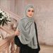 Women's Scarves New Solid Color Simple Silver Silk Wrinkled Long Scarf Elegant Ladies Retro Ethnic Headscarf Fashion Plain All Match Scarf_viptrois.com