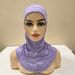 Large elongated slim face with chin, modal silk cotton full coverage hat and neck cover H215_viptrois.com