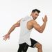 Pure Cross-Border Men's Fitness Sports Stretchy Hooded Sleeveless Round Hem Sweatshirt One-Piece Dropshipping_viptrois.com
