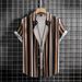 Men's Clothing New irregular print short sleeved shirt_viptrois.com