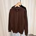 Men's Clothing Zip-Up Knit Sweater Semi-Turtle Neck Long Sleeve Casual Cardigan – Breathable Cotton Blend, Loose Fit(Black, Coffee, Beige)_viptrois.com
